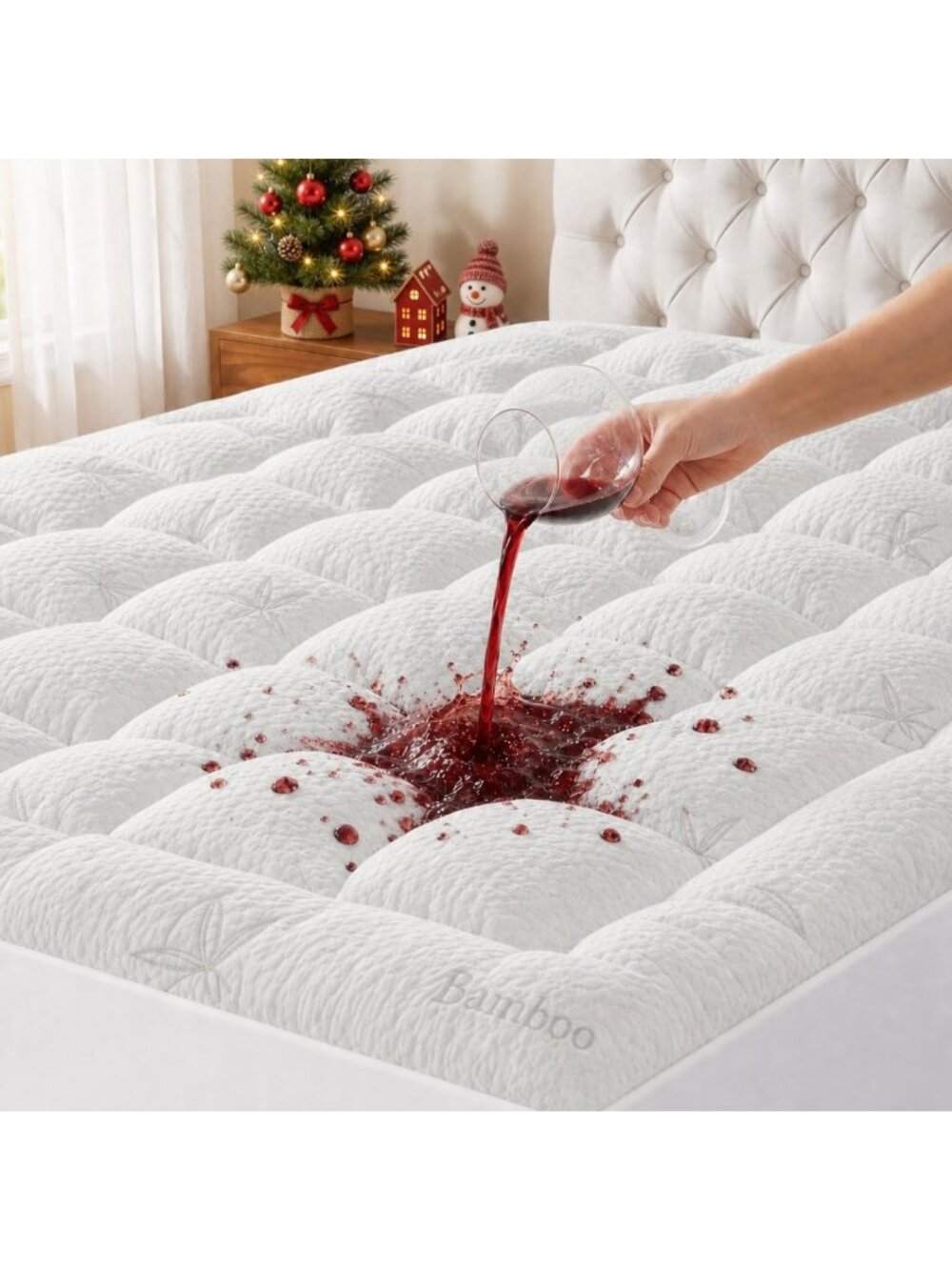 Soft Pillow Top Full Mattress Topper for Comfort & Back Pain Relief - Cozy Sleep